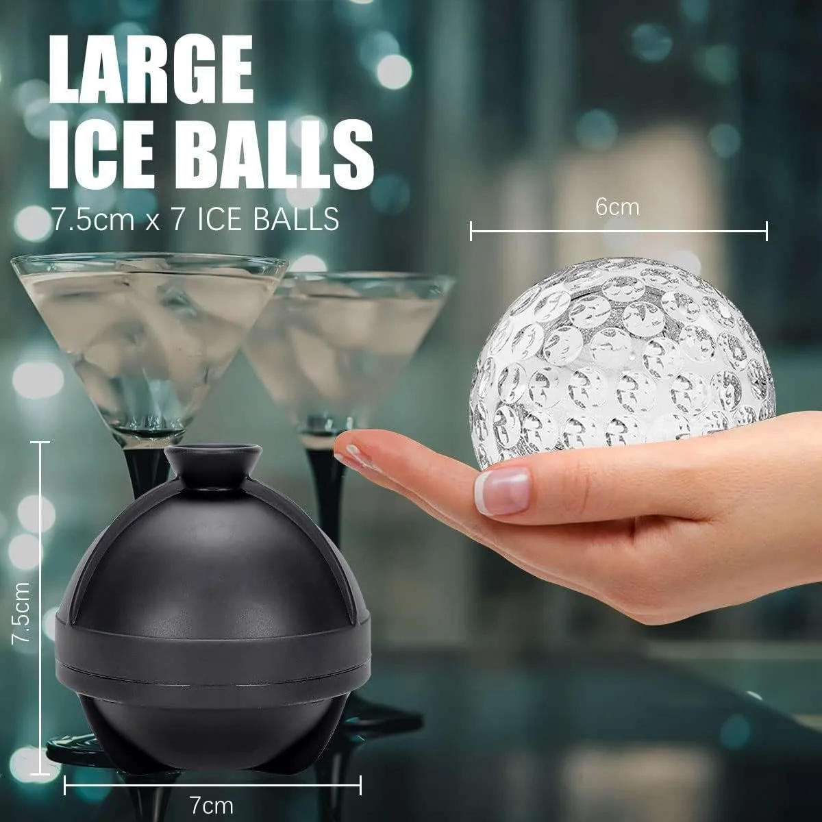 Ice Mold Sphere - Пищевой силиконовый производитель ледяных шариков 3D