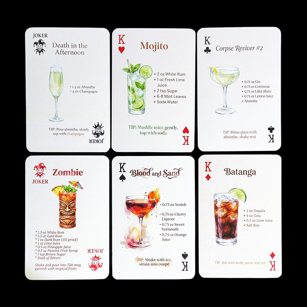 Набор из 54 игральных карт с р – обзор и цена Cocktail Recipe Book